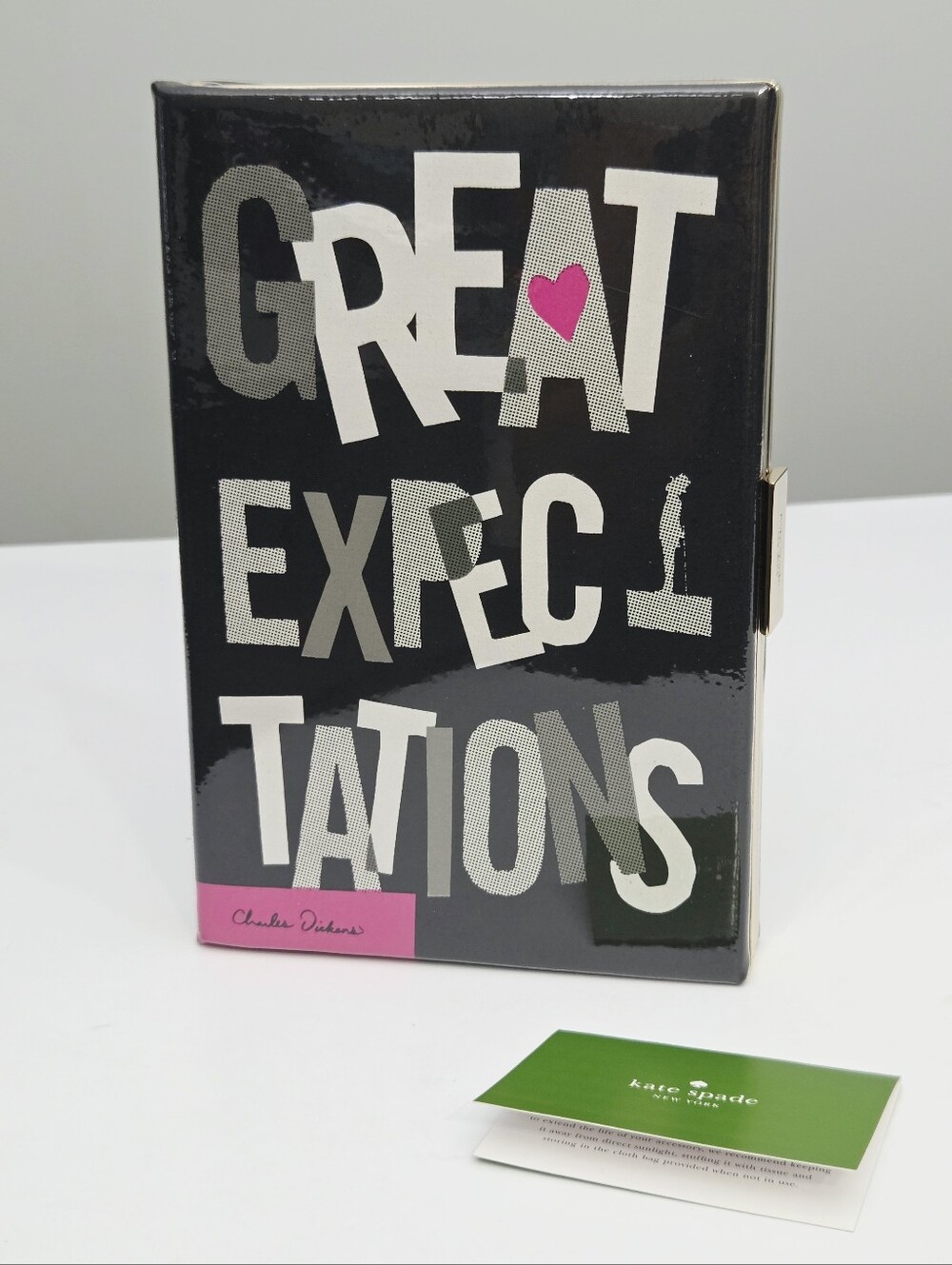 NEW KATE SPADE GREAT EXPECTATIONS BOOK CLUTCH BAG - Picture 2 of 12